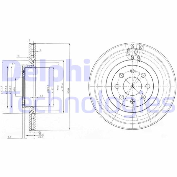 ÖN FREN AYNASI CORSA D 07 CORSA E 14 ADAM 13 PUNTO EVO-GRANDE PUNTO 05 284x22x6DLxHAVALI 15 İNÇ 55702646