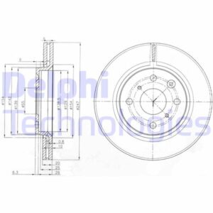 ÖN FREN AYNASI P107 1.0-1.4HDI 06/05 C1 1.0 1.4HDİ 05 TOYOTA AYGO 1.0 1.4HDİ 05  247x20x4DLxHAVALI