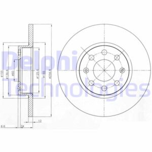 ÖN FREN AYNASI CORSA D 1.0 GRANDE PUNTO 1.2 257x12x10x4DL DOLU