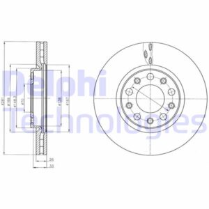 ÖN FREN AYNASI ALFA ROMEO GIULIETTA 1.4TB-1.6JTDM 10 FIAT 500X 1.4-1.3DMT-1.6DMTJ 14 281x5DxHAVALI DF6450