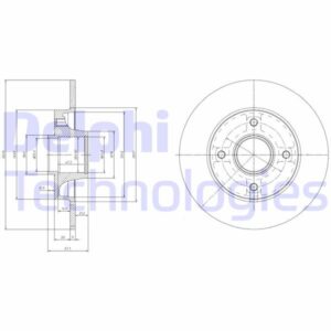 ARKA FREN AYNASI ADET P307-C4 1.4-1.6-2.0 HDİ 05  249x9x4DL PORYALI