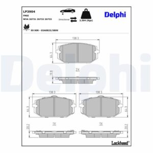 ÖN FREN BALATA HYUNDAI TUCSON 1.6L D4FE dizel 20-  1.6L G4FP benzinli 21-  / KIA SPORTAGE 1.6L G4FU 21-