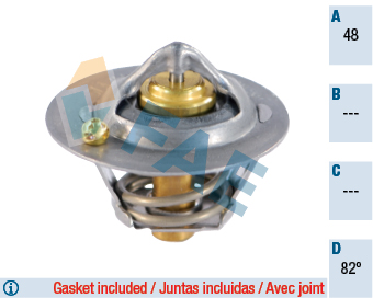 TERMOSTAT 82 C TEK FORD FİESTA-FOCUS-MONDEO 95 1.25-1.4-1.6 BENZİNLİ