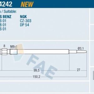 KIZDIRMA BUJISI MERCEDES OM640 OM642 OM651 W176 W204 W205 C218 W211 W212 W164 W221 W639 W447 B906