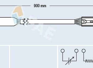 OKSİJEN SENSÖRÜ ARKA VOLVO S40 1.9T4 2.0T 1997-2000 V40 1.9T4 2.0T 1997-2000 870MM