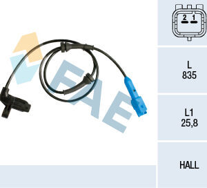 ABS DEVİR SENSÖRÜ ÖN PEUGEOT P206 98 13