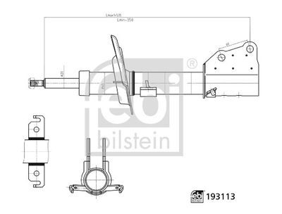 AMORTISOR ON GAZLI. KISA 27mm MERCEDES CITAN W415 12 . RENAULT KANGOO III 08