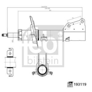 AMORTISOR ON GAZLI MERCEDES CITAN W415 08  . RENAULT KANGOO III 08