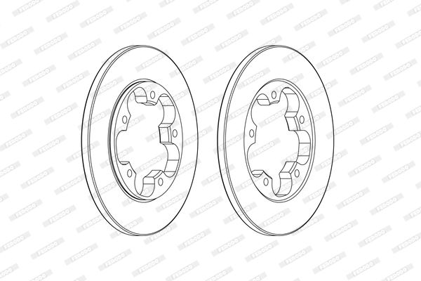ARKA FREN DISKI TRANSIT V363 14 TEK TEKER A.CEKER DUZ 308MM 5 BIJON BK312A315AB-KK312A315AA-1815599