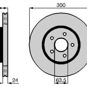 ON FREN DISK AYNASI MONDEO III 00 07 JAGUAR X TYPE 01 09 OLCU 300 24 5 BIJON