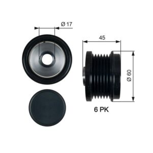 ALTERNATÖR KASNAĞI 43.5mm CMAX-FIESTA VI-FOCUS III-KUGA II-TRANSİT-CONNECT-COURIER 1.5-1.6-2.0TDCİ AV6Q10A352AA-31285815