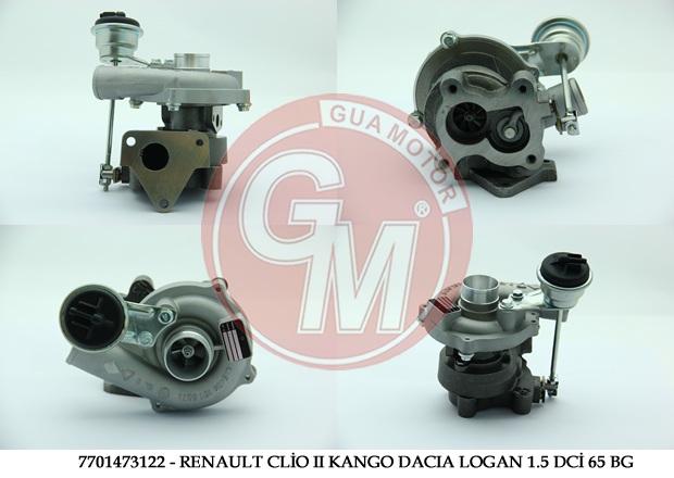 TURBO ŞARJ RENAULT CLİO II KANGO DACIA SYMBOL MEGANE II 1.5 DCİ 65 BG 7701473122-1441100QAF-1441100QAG