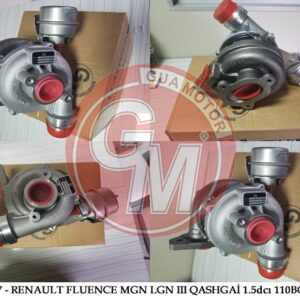 TURBO ŞARJ RENAULT FLUENCE MGN LGN III QASHGAİ DACIA DUSTER 4X4 LODGY 1.5dcı 110BG K9K Euro5 7701479077-144112505R-144113843R