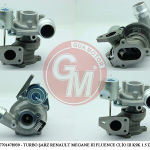 TURBO ŞARJ RENAULT CAPTUR CLİO III CLİO IV MEGANE III FLUENCE KANGO SYMBOL II III TWİNGO II K9K 1.5 DCİ 86-90 BG