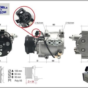 KLİMA KOMPRESÖRÜ SIFIR ÜRÜN FORD FİESTA V 02 08 FOCUS I98 04 FUSİON 02 12 TRANSİT CONNECT 02 09 1. 8 TDCI