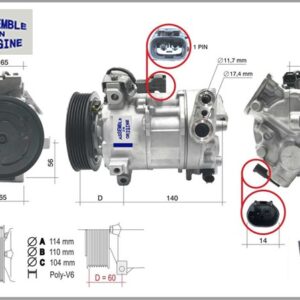 KLİMA KOMPRESÖRÜ SIFIR ÜRÜN FIAT 500X 334 2.0 D Multijet 4x4 JEEP RENEGADE 1.6 MultiJet