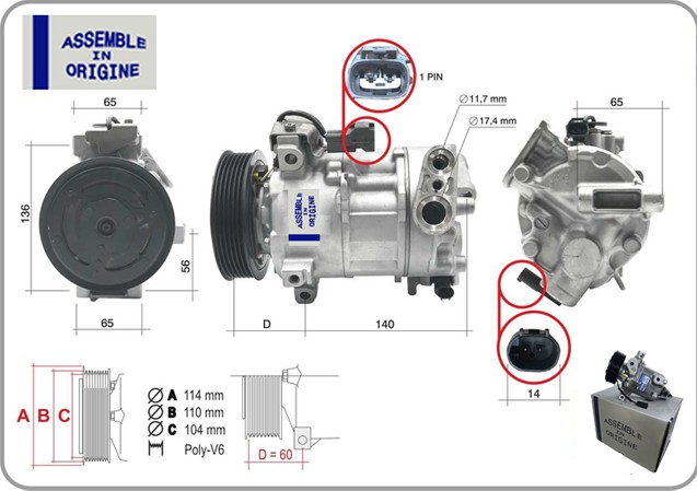 KLİMA KOMPRESÖRÜ SIFIR ÜRÜN FIAT 500X 334 2.0 D Multijet 4x4 JEEP RENEGADE 1.6 MultiJet