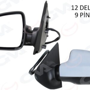 DIŞ DİKİZ AYNA SOL CLIO SYMBOL 13   ASTARLI KAPAK ÜÇGEN AYAK ELEKTRİKLİ SİNYALLİ REZİSTANSL I - SENSÖRLÜ 9 PİN