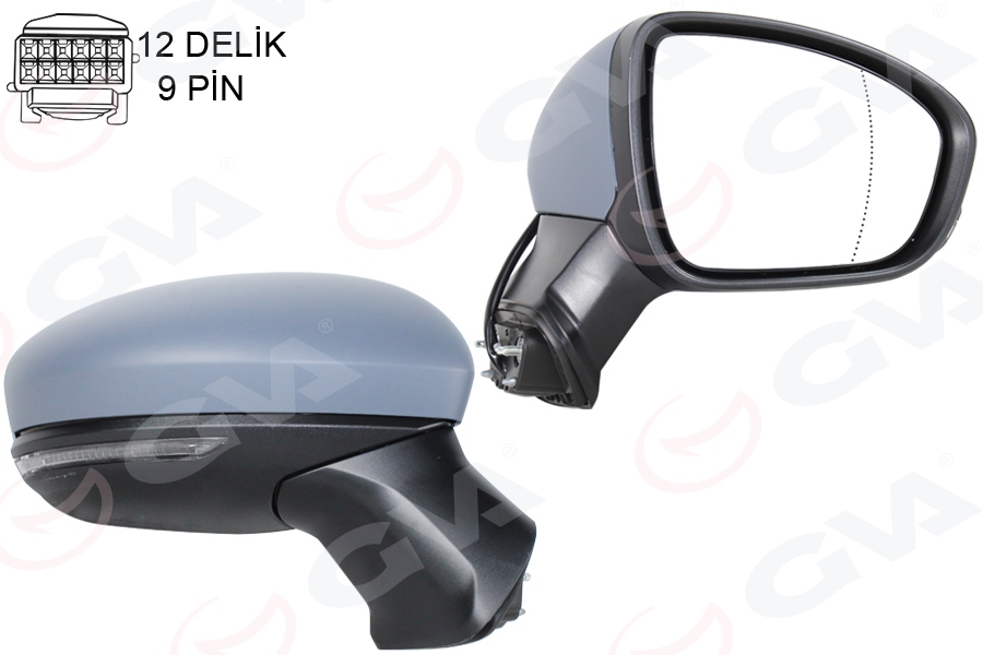 DIS AYNA SAĞ ELEKTRİKLİ ASTARLI KAPAKLI ISITMALI RENAULT CAPTUR II 20