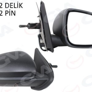 DIŞ DİKİZ AYNASI SAĞ MEKANİK SİNYALSİZ SENSÖRLÜ 2 FİŞ YENİ DACIA DUSTER 18-
