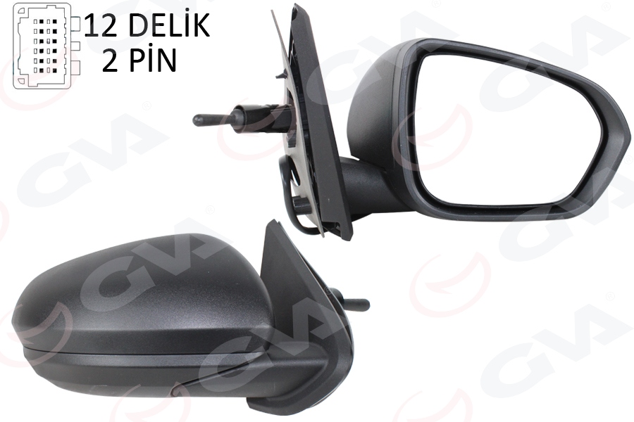 DIŞ DİKİZ AYNASI SAĞ MEKANİK SİNYALSİZ SENSÖRLÜ 2 FİŞ YENİ DACIA DUSTER 18-