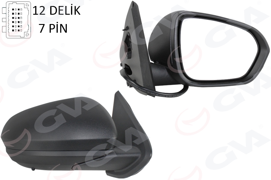 DIŞ DİKİZ AYNASI SAĞ ELEKTRİKLİ ISITMALI SENSORLU ASTARLI DACIA DUSTER 18- 12H7P VM-6805EHPSR