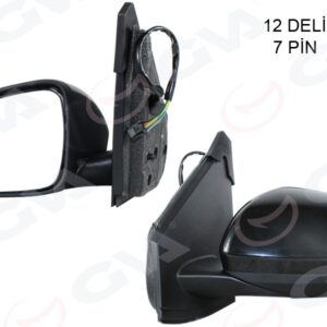 DIŞ DİKİZ AYNASI SOL ELEKTRİKLİ ISITMALI SİYAH KAPAKLI KONVEKSDACIA SANDERO III 20  JOGGER 23