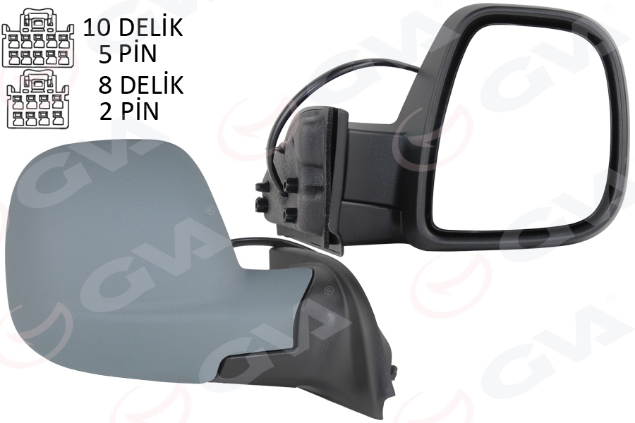 DIŞ DİKİZ AYNASI FIAT YENİ DOBLO COMBİ- CARG0 ELEKTRİKLİ ASTARLI REZİSTANSLI SAĞ 23- 155303120