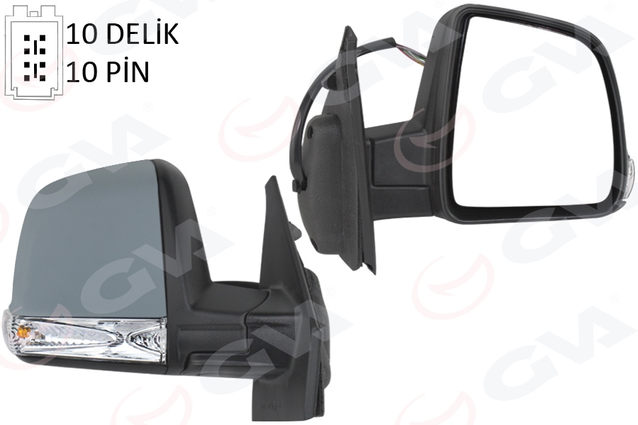 DIŞ DİKİZ AYNASI ELEKTRİKLİ SAĞ DOBLO III 2011 MD. SİNYALLİ KATLANIR / POWER FLOK ASTARLI 10 FİŞ 735645699