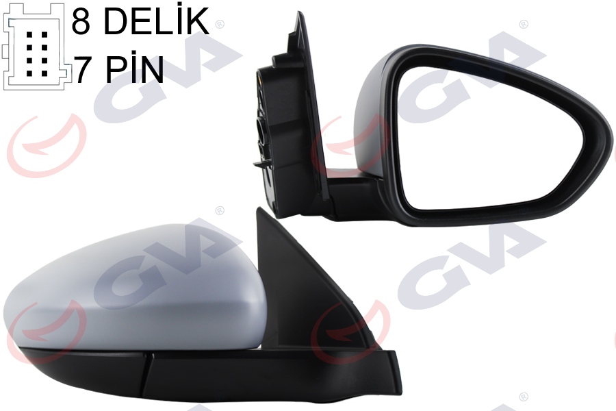 DIŞ DİKİZ AYNASI SAĞ EGEA 15 ELEKTRİKLİ ISITMALI SENSÖRLÜ ASTARLI KONVEKS 7 FİŞ VM-6157EHPSR 735646188-735656593