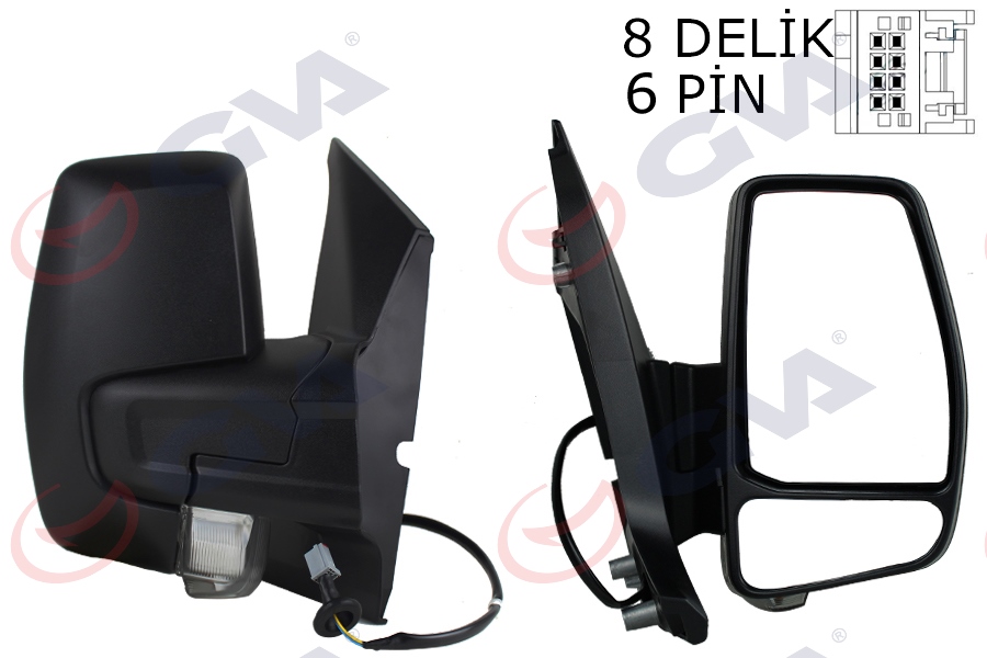 DIŞ DİKİZ AYNASI SAĞ TRANSİT CUSTOM V362 12 17 ELEKTİRİKLİ ISITMALI DESENLİ SİNYALLİ BK21 17682 BL5JA6-2123231