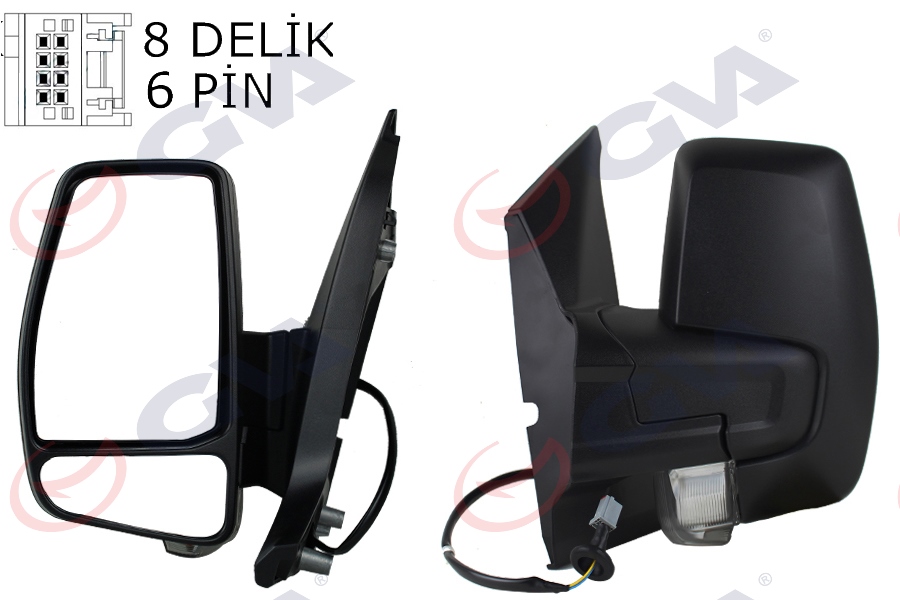 DIŞ DİKİZ AYNASI SOL TRANSİT CUSTOM V362 12 17 ELEKTİRİKLİ ISITMALI SİNYALLİ BK21 17683 BL5JA6-2123229