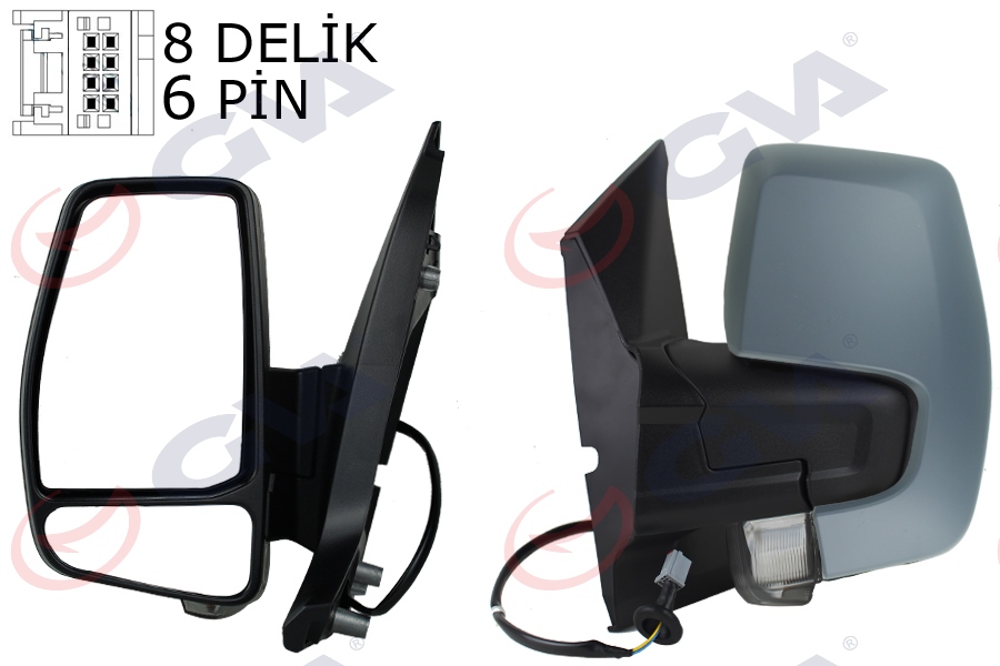DIŞ DİKİZ AYNASI SOL TRANSİT CUSTOM V362 12 17 ELEKTİRİKLİ ISITMALI ASTARLI SİNYALLİ BK21 17683 BL5JA6-2123229