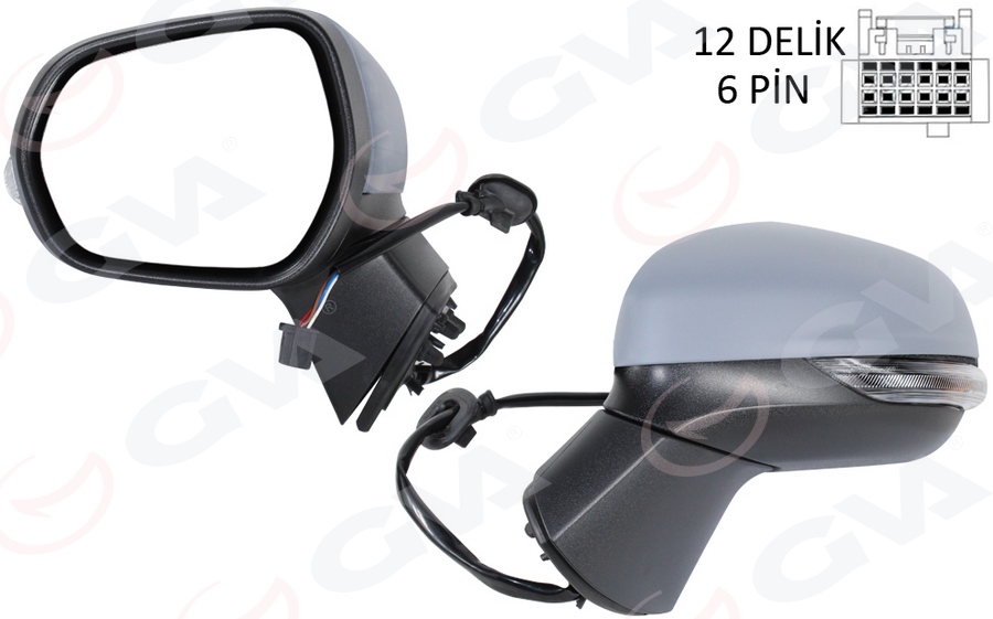 DIŞ DİKİZ AYNASI SOL ELEKTRİKLİ ISITMALI ASTARLI CONVEX PUMA 19-