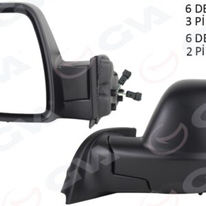DIŞ DİKİZ AYNASI SOL PARTNER-BERLINGO 12-18 ELEKTRİKLİ DESENLİ REZİSTANSLI