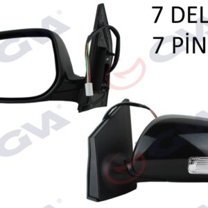 DIŞ DİKİZ AYNASI SOL COROLLA 08 ELEKTRİKLİ ISITMALI KATLANIR SİNYALLİ ASTARLI KONVEKS 7 FİŞ VM-6263EBL