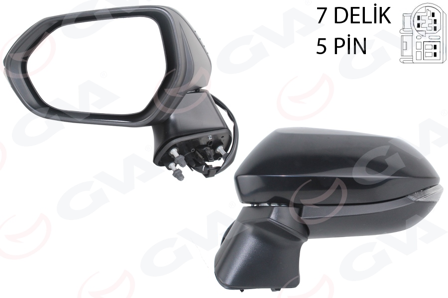 DIŞ DİKİZ AYNASI SOL ELEKTİKLİ SİNYALLİ KONV SİYAH 5 PİN Lİ TOYOTA COROLLA 19- 8794002924