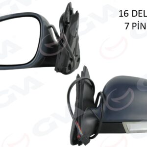 DIŞ DİKİZ AYNASI SOL ELEKTRİKLİ ISITMALI SİNYALLİ HAFIZALI ASTARLI ASFERİK VW GOLF 20
