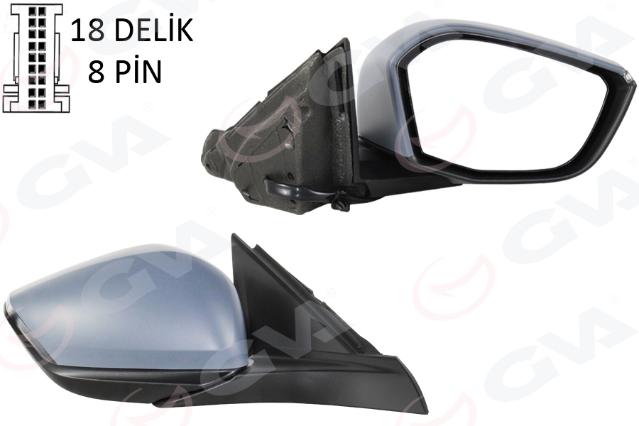 DIŞ DİKİZ AYNASI SAĞ OPEL ASTRA L 22 PEUGEOT P308 22 MANUEL KATLANIR