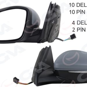 DIŞ DİKİZ AYNASI SOL CORSA 19- ELEKTİRKLİ KATLANABİLİR ISITMALI SİNYALLİ SENSORLÜ ASTARLI KONVEKS 98260233XT-982620551T