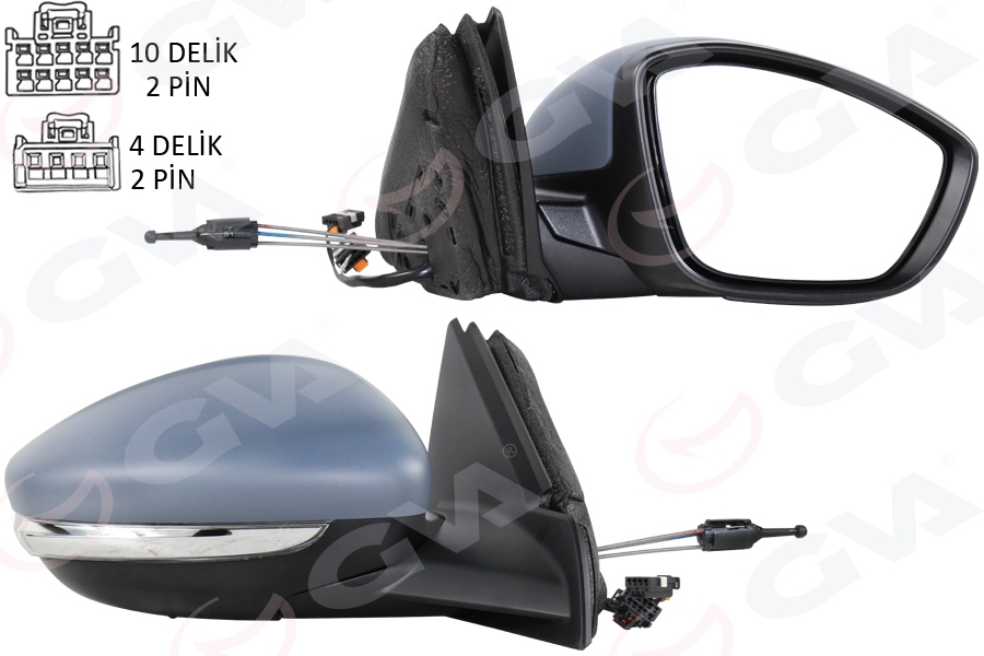 DIŞ DİKİZ AYNASI SAĞ MANUEL KATLANIR OPEL CORSA F 19 PEUGEOT P208 19 ELEKTRİKLİ-ASTARLI-ISITMALI