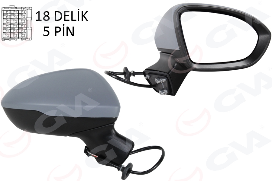 DIŞ DİKİZ AYNASI SAĞ CRUZE 17- -ASTRA K 15-22 ASTARLI KONVEKS