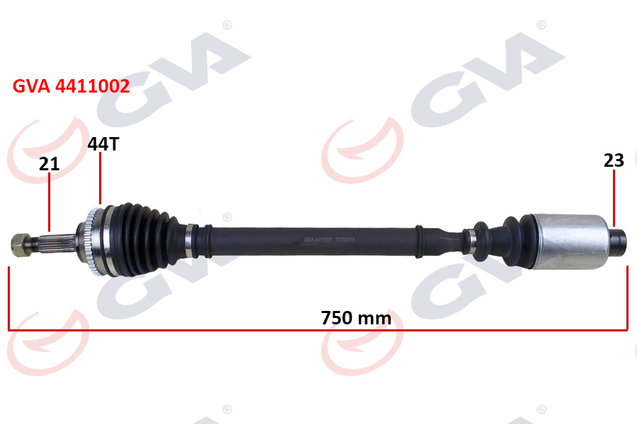 KOMPLE AKS SAĞ MEGANE I 1.4/1.6 96-03 ABS Lİ 44DİŞ 742mm 7701469375-7701352473-7701352597