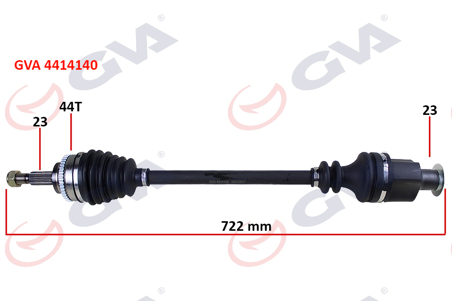 KOMPLE AKS SAĞ CLIO 2-KANGOO 2 1.5 DCI 02 ABS Lİ 724mm 44DİŞ Kalın Freze 8200626032-8200236116