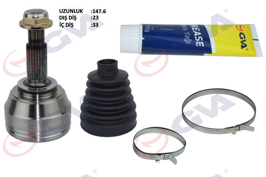 AKS KAFASI DIŞ ÖN CLIO IV 1.5 DCI 12- 75-90HP - 16- 110HP 6 MISKETLI 23x33x49 144mm 391018401R