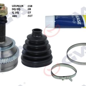 AKS KOMPLE ÖN SAĞ RENAULT MASTER II 98 06 OPEL MOVANO A 98 01 1.9dCi 2.2dCi 2.5dCi 2.8dCi 51DİŞ 1118mm 7700102980-8200052426-8200169281