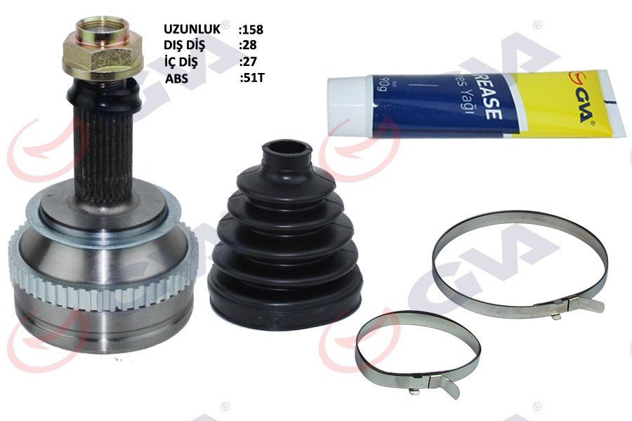 AKS KOMPLE ÖN SAĞ RENAULT MASTER II 98 06 OPEL MOVANO A 98 01 1.9dCi 2.2dCi 2.5dCi 2.8dCi 51DİŞ 1118mm 7700102980-8200052426-8200169281