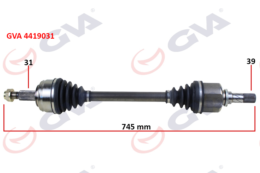 KOMPLE AKS SOL MASTER 3-MOVANO 2.3 DCİ 6 VİTES 10- 745mm 391012360R-391012849R-8200842365