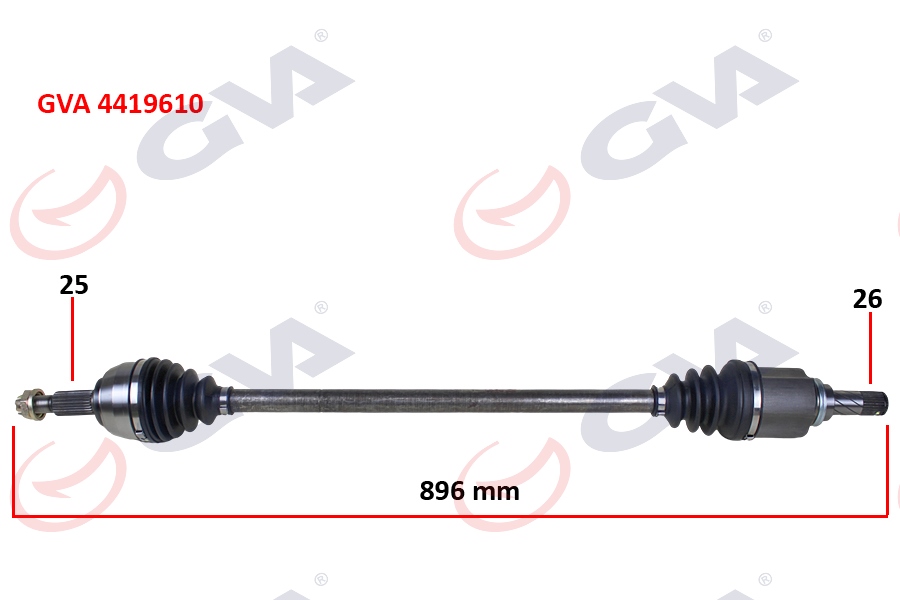 KOMPLE AKS SAĞ DACIA DOKKER 12 21 LODGY 12 21 1.5dCi 1.6 896mm