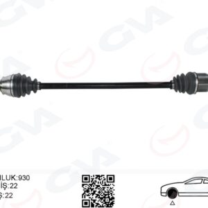 KOMPLE AKS SAG ON FIAT DOBLO 119.223 1.4 01-10 51757653